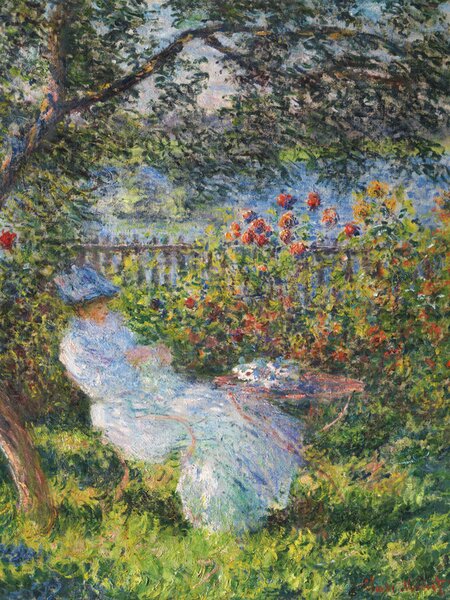 Riproduzione Alice Hosched au Jardin 1881, Claude Monet