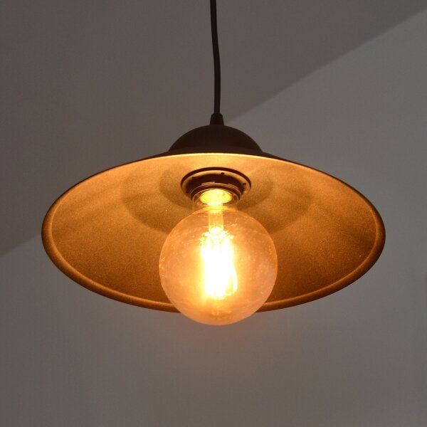 Lampadario a sospensione con filo SORAPIS 1xE27/15W/230V nero