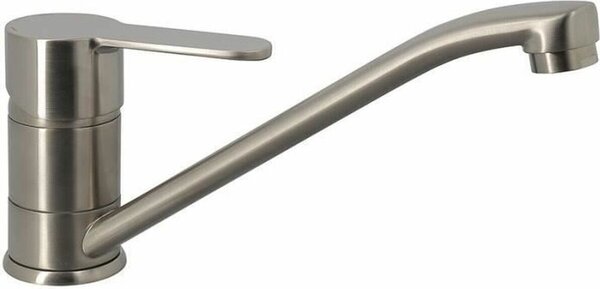Rubinetto da cucina Rousseau BORN NF grigio acciaio inox