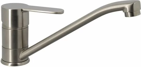 Rubinetto da cucina Rousseau BORN NF grigio acciaio inox