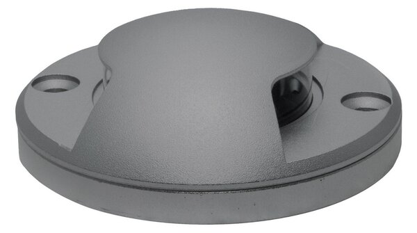 Segnapasso calpestabile Led 12V 4W a superfice Rotondo Doppia emissione Grigio IP65 Bianco neutro 4000K Wisdom