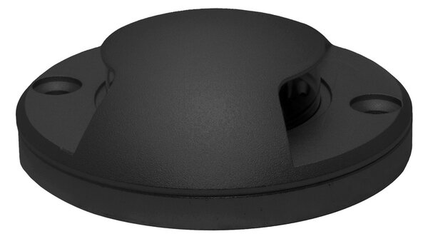Segnapasso calpestabile Led 12V 4W a superfice Rotondo Doppia emissione Nero IP65 Bianco neutro 4000K Wisdom