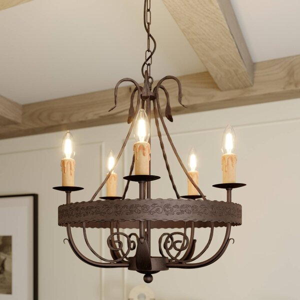 Lampadario a soffitto Loara Luminex, dimmerabile, Bronzo / Ottone antico, Soggiorno / Sala da pranzo, Metallo, Campagna / Rustiche, Lampadario