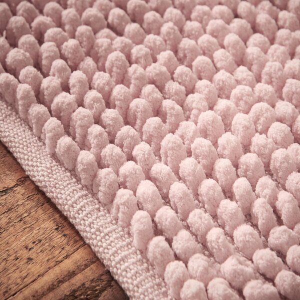 Tappetino da bagno rosa 50x120 cm Aspen Bobble - Bianca