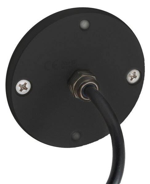 Segnapasso calpestabile Led 12V 4W a superfice Rotondo Doppia emissione Nero IP65 Bianco neutro 4000K Wisdom