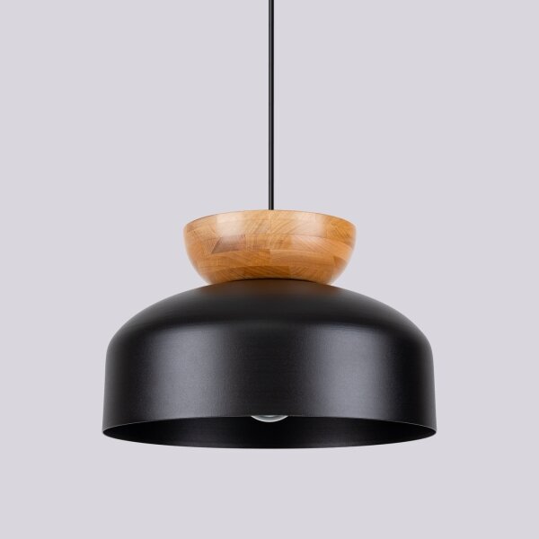 Sollux SL.1351 - Lampadario a sospensione con filo MARION 1xE27/15W/230V diametro 29,5 cm nero
