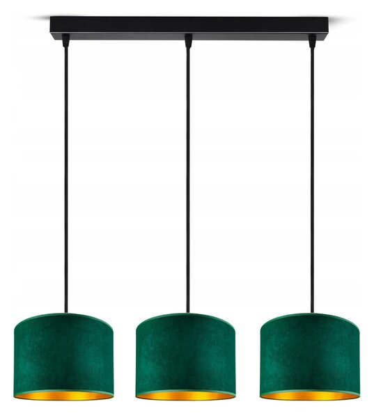 Lampada da soffitto verde lampada velour vintage moderna E27 lampada di design a 3 luci N230-H3-G