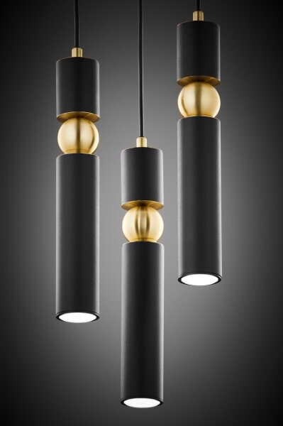 Jupiter 2013 - Lampadario a sospensione con filo ALAS 3xGU10/10W/230V nero/oro