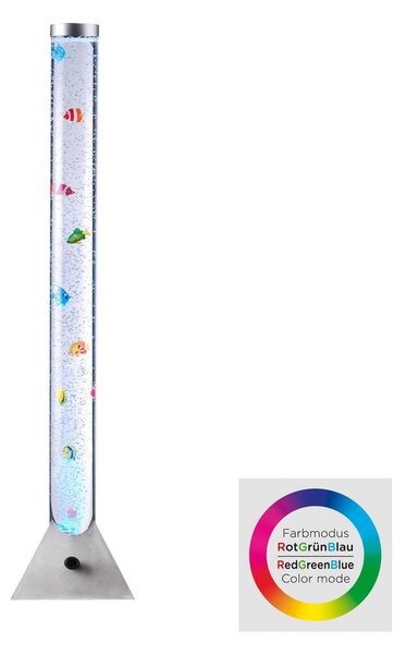 JUST LIGHT. GmbH Colonna d'acqua Ava con LED e pesci, altezza 120cm AVA, Chiaro / Trasparente, Soggiorno / Sala da pranzo, Plastica, Moderno