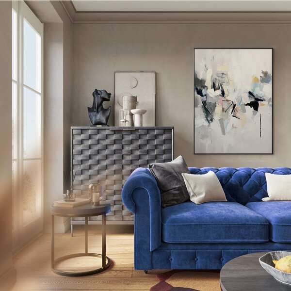 Quadro con elementi dipinti a mano 70x100 cm Cro – Styler