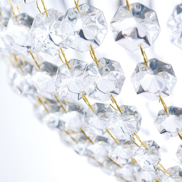 Orion HL 6-1497/6 - Lampadario di cristallo a sospensione con catena ARILA 6xE27/60W/230V marrone/patina