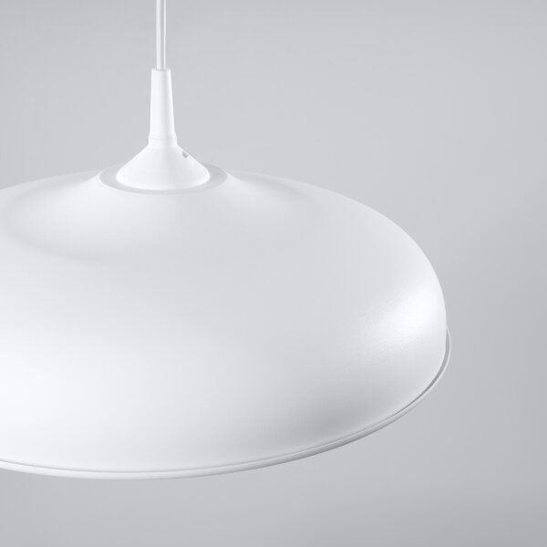 Sollux SL.1329 - Lampadario a sospensione con filo GINA 1xE27/15W/230V diametro 38 cm bianco