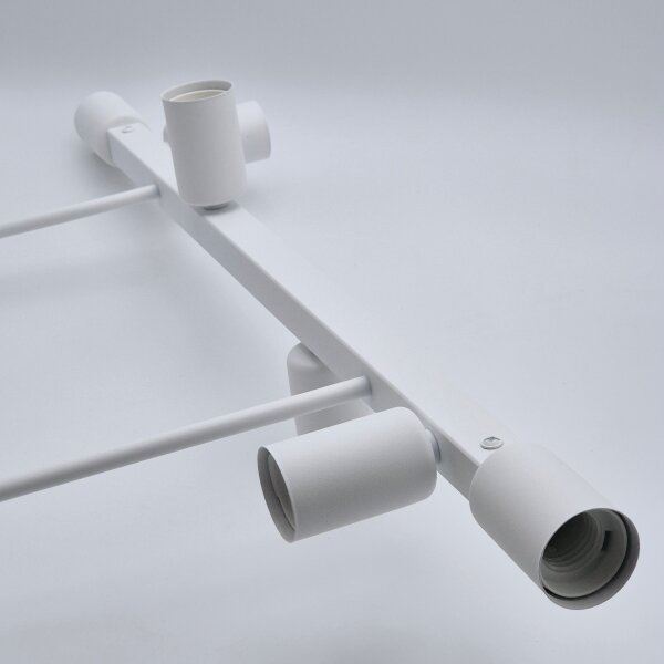 Lampadario a sospensione con supporto rigido ASTRID 6xE27/60W/230V bianco