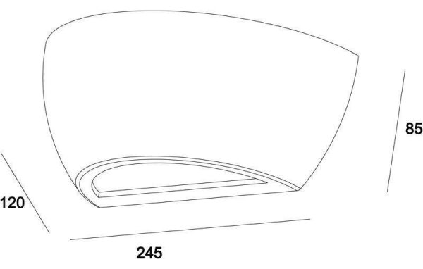 Deko-Light 341179 - Applique NETITO 1xE14/25W/230V calcestruzzo