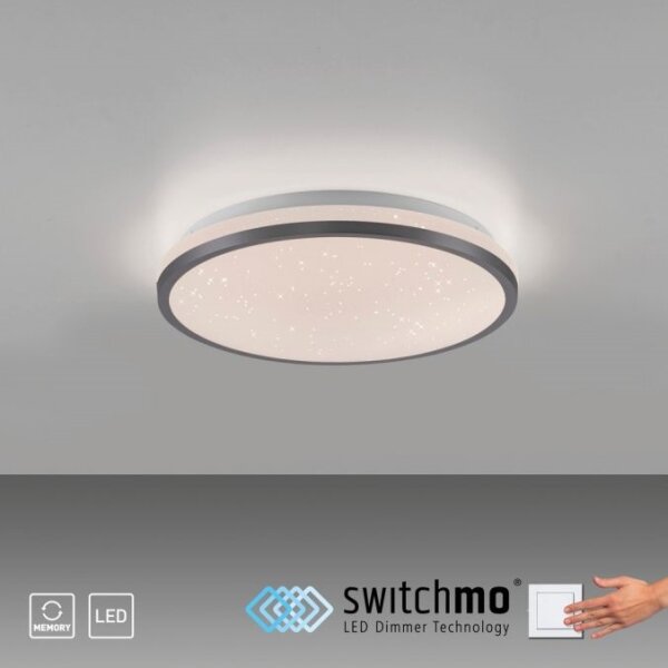 JUST LIGHT. 14293-18 - Plafoniera LED dimmerabile KYLE LED/10W/230V nero
