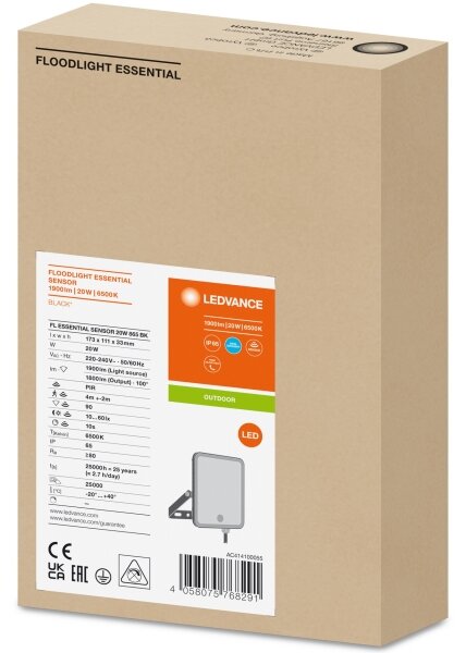 Ledvance - Proiettore LED da esterno con sensore FLOODLIGHT LED/20W/230V 6500K IP65