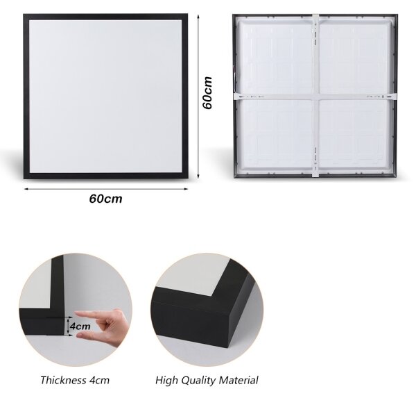 Brilagi - Lampada LED da bagno FRAME LED/50W/230V 3000/4000/6000K IP44 nero