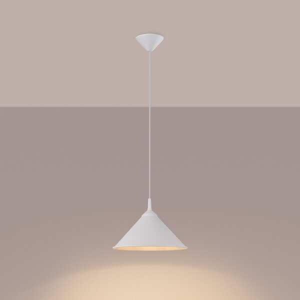 Sollux SL.1325 - Lampadario a sospensione con filo ZUMA 1xE27/15W/230V diametro 30 cm bianco