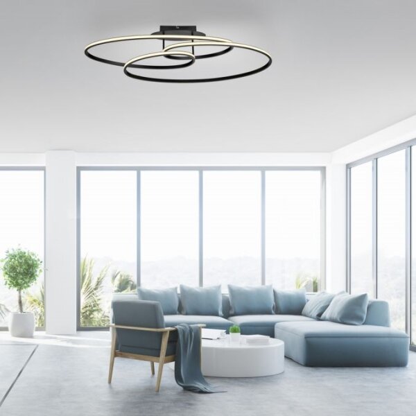 JUST LIGHT. 15321-18 - Plafoniera LED LUMACA LED/33W/230V nero