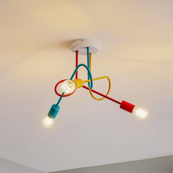 Plafoniera soffitto Oxford HELAM, dimmerabile, Multicolore, Soggiorno / Sala da pranzo, Metallo, Giovanile, Plafoniera