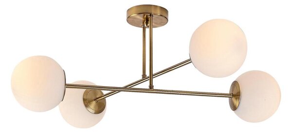 Rabalux 71082 - Lampadario a sospensione con supporto rigido KIARA 4xE27/35W/230V oro
