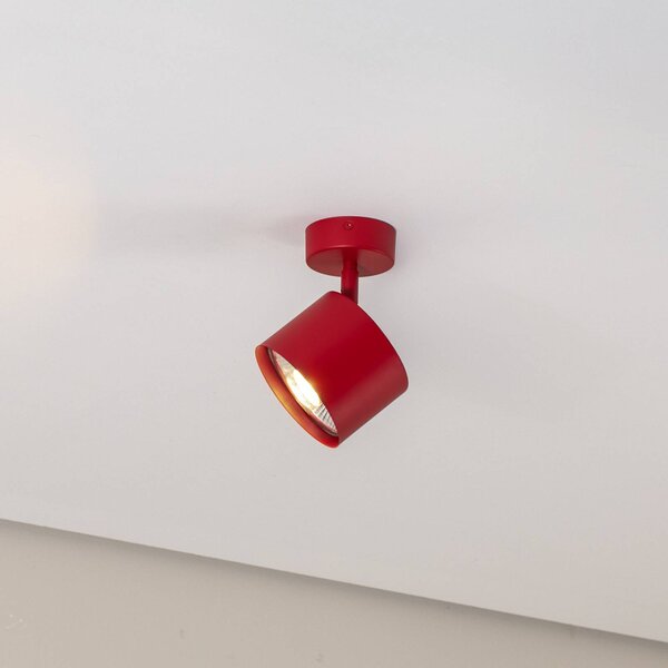 Argon Spot soffitto Chloe regolabile 1 luce, rosso