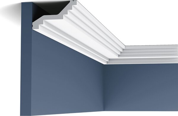 Orac Decor C400 Luxxus Modanatura per stucco Modanatura per stucco decorativa Cornice per stucco a soffitto Profilo a spigolo vivo | 2 metri