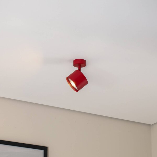 Argon Spot soffitto Chloe regolabile 1 luce, rosso