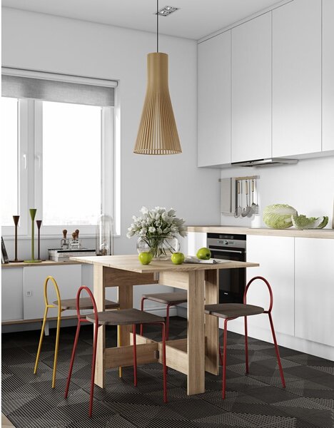 Tavolo da pranzo pieghevole in rovere 76x28 cm Papillon - TemaHome