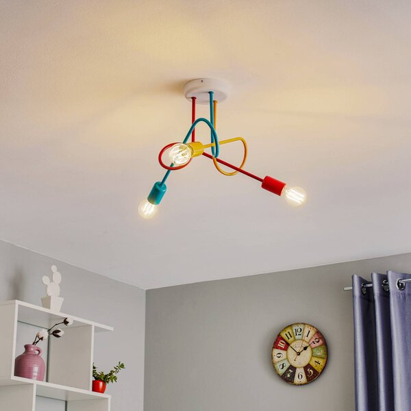 Plafoniera soffitto Oxford HELAM, dimmerabile, Multicolore, Soggiorno / Sala da pranzo, Metallo, Giovanile, Plafoniera