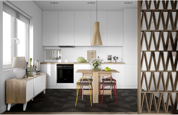 Tavolo da pranzo pieghevole in rovere 76x28 cm Papillon - TemaHome