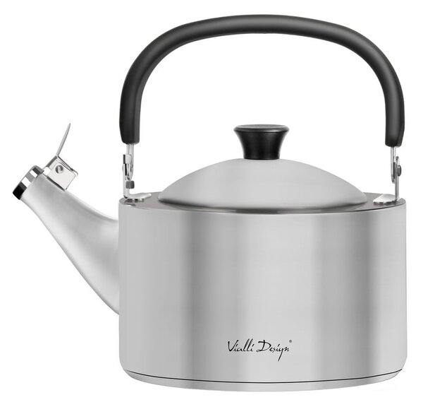 Bollitore in acciaio inox smerigliato con stantuffo , 1,5 l Diamante - Vialli Design