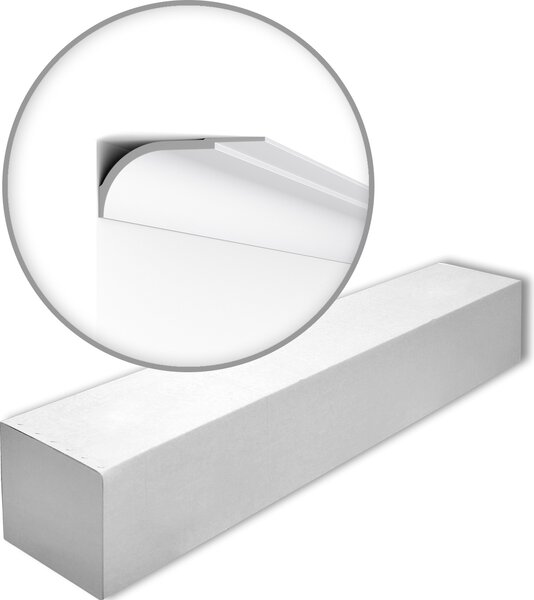 NMC WT22-box WALLSTYL Noel Marquet 1 cartone con 5 strisce decorative Cornice per soffitto stile moderno colore bianco | 10 m