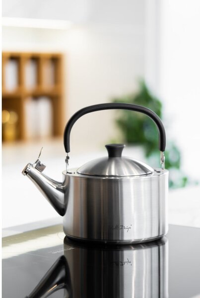 Bollitore in acciaio inox smerigliato con stantuffo , 1,5 l Diamante - Vialli Design