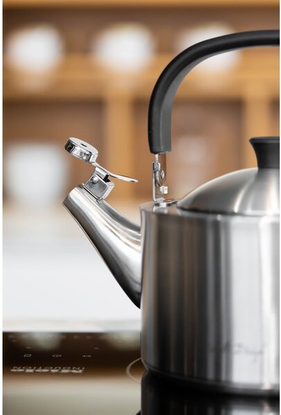 Bollitore in acciaio inox smerigliato con stantuffo , 1,5 l Diamante - Vialli Design