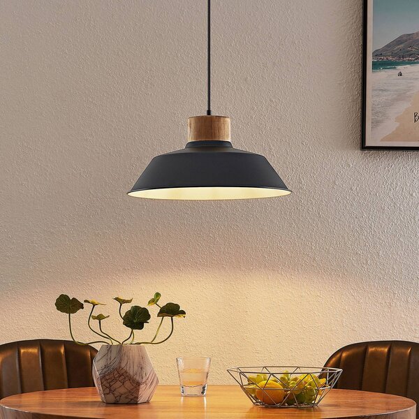 Lampada a sospensione Nefeli Lindby, dimmerabile, Nero, Soggiorno / Sala da pranzo, Metallo, Vintage, Lampada a sospensione