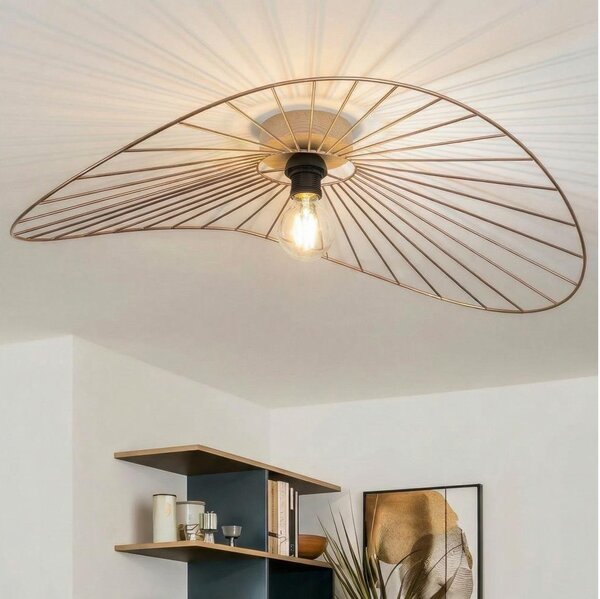 Brilagi - Plafoniera LED CERIA WIRE 1xE27/40W/230V 60x80 cm bronzo/rovere