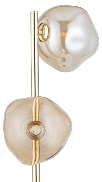 Brilagi - Lampada da terra VULCANO 3xG9/8W/230V oro/beige fumé