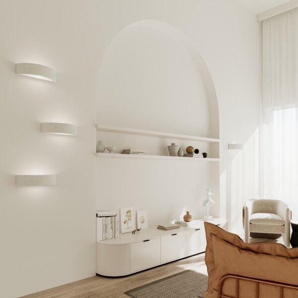 Sollux SL.0001 - Applique ATENA 1xE27/60W/230V 40,5 cm bianco