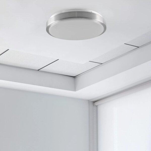 Plafoniera BENEDYKT 2xE27/20W/230V diametro 33 cm argento