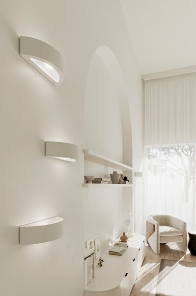 Sollux SL.0001 - Applique ATENA 1xE27/60W/230V 40,5 cm bianco