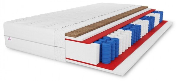 Materasso in cocco Presto 80x200x19 ALOEV a molle insacchettate double-face