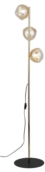 Brilagi - Lampada da terra VULCANO 3xG9/8W/230V oro/beige fumé