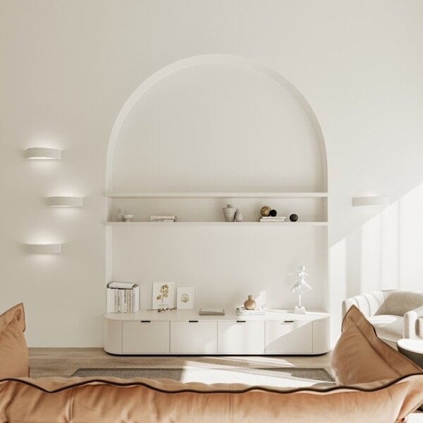 Sollux SL.0001 - Applique ATENA 1xE27/60W/230V 40,5 cm bianco