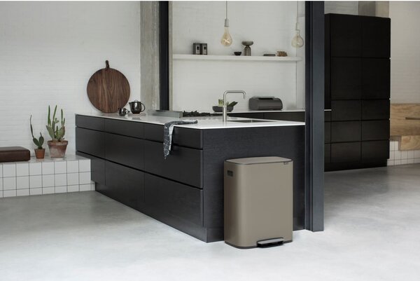 Bidone grigio in acciaio 60 l Bo - Brabantia