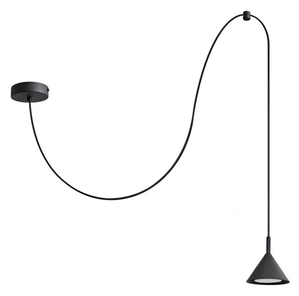 Lampadario a sospensione con filo ETNA LONG 1xGX53/15W/230V nero
