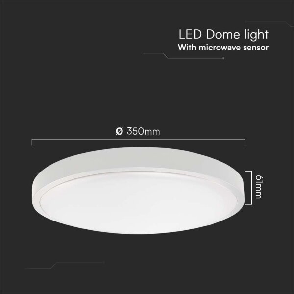 Plafoniera LED da bagno con sensore LED/24W/230V 3000K IP44 bianco