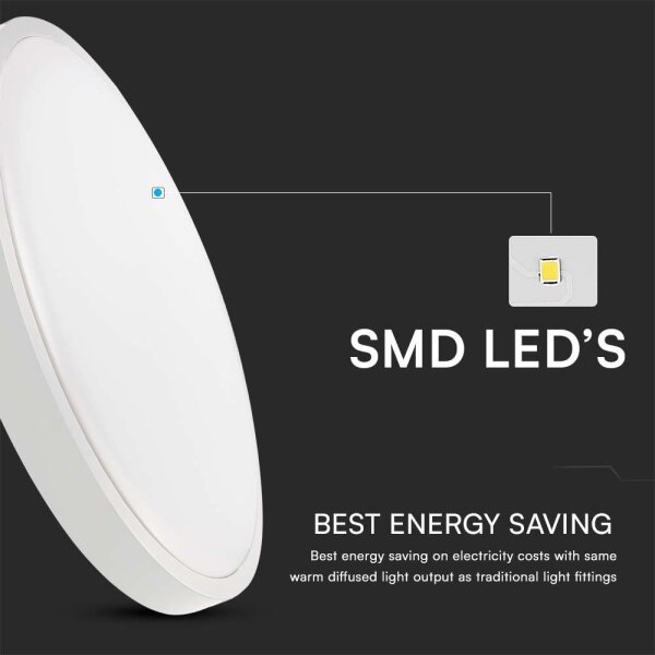 Plafoniera LED da bagno con sensore LED/18W/230V 6500K IP44 bianco