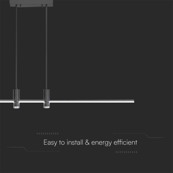 Lampadario LED a sospensione con filo LED/19W/230V 4000K nero