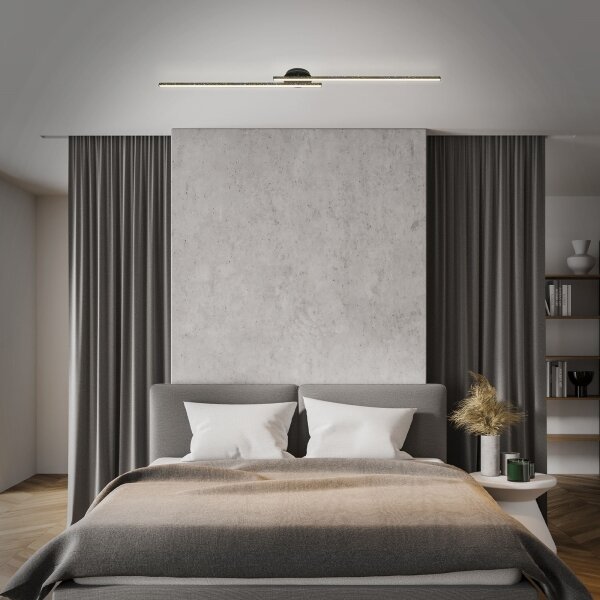 Briloner 3717-025 - Lampadario a plafone LED REY 2xLED/12W/230V nero